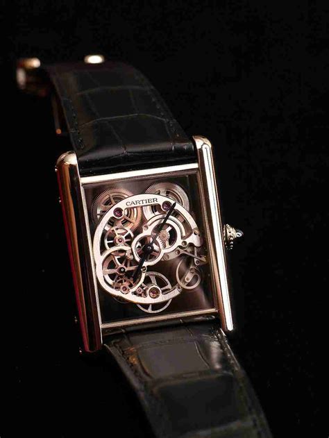 cartier tank skeleton replica|knockoff cartier tank watch.